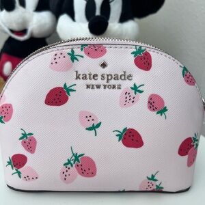 Kate Spade strawberry small cosmetic bag
